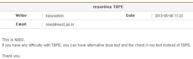 2013 - NIIED TBPE drug test alternative